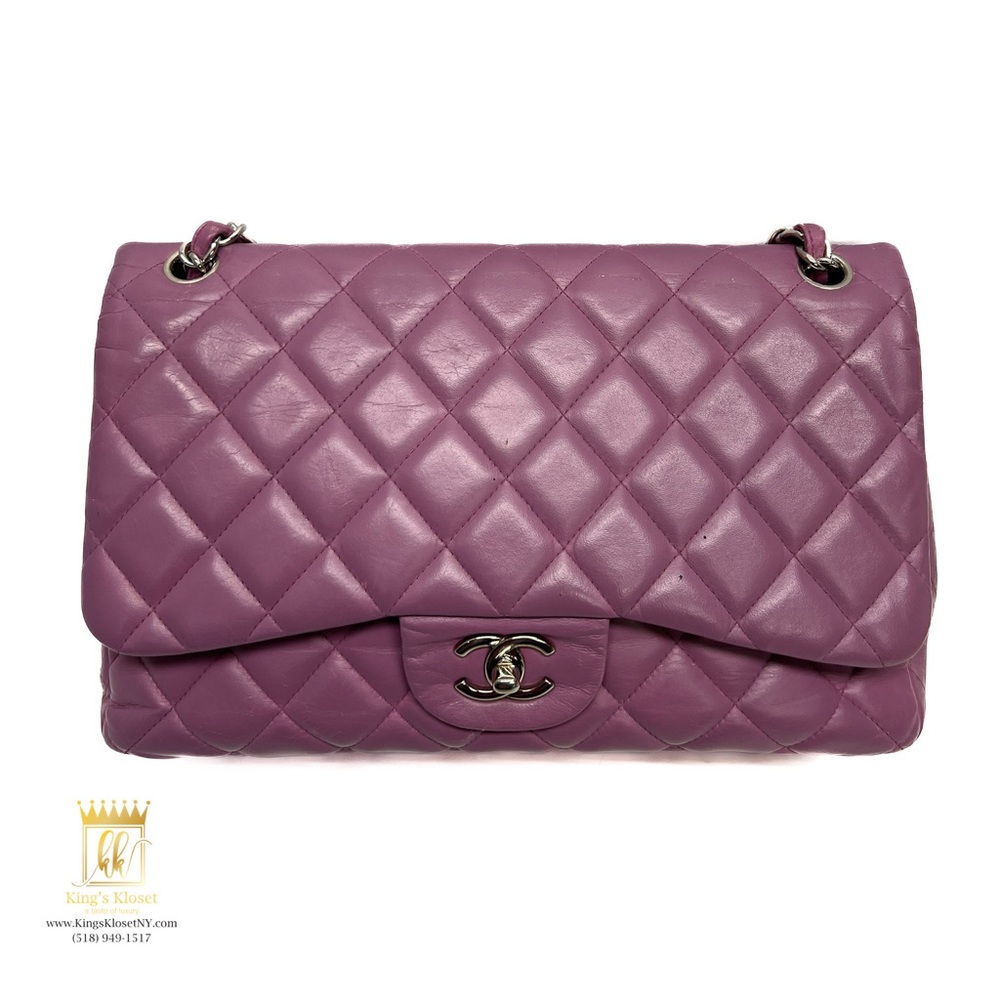 Chanel Calfskin Jumbo Double flap chain bag